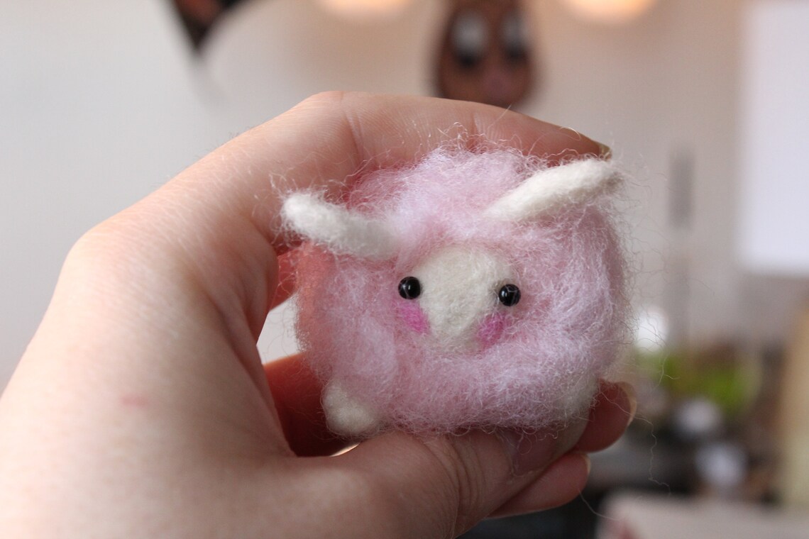 Needle Felted Cotton Candy Sheep Etsy