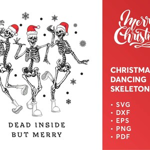 Danse squelette Noël SVG & PNG, Noël vacances Svg, cauchemar avant Noël Svg, fichiers de coupe Cricut Photos
