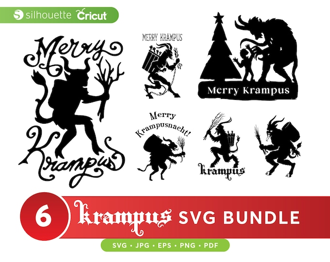 Krampus Svg, Christmas Monster Demon Devil, Krampus Christmas Clipart