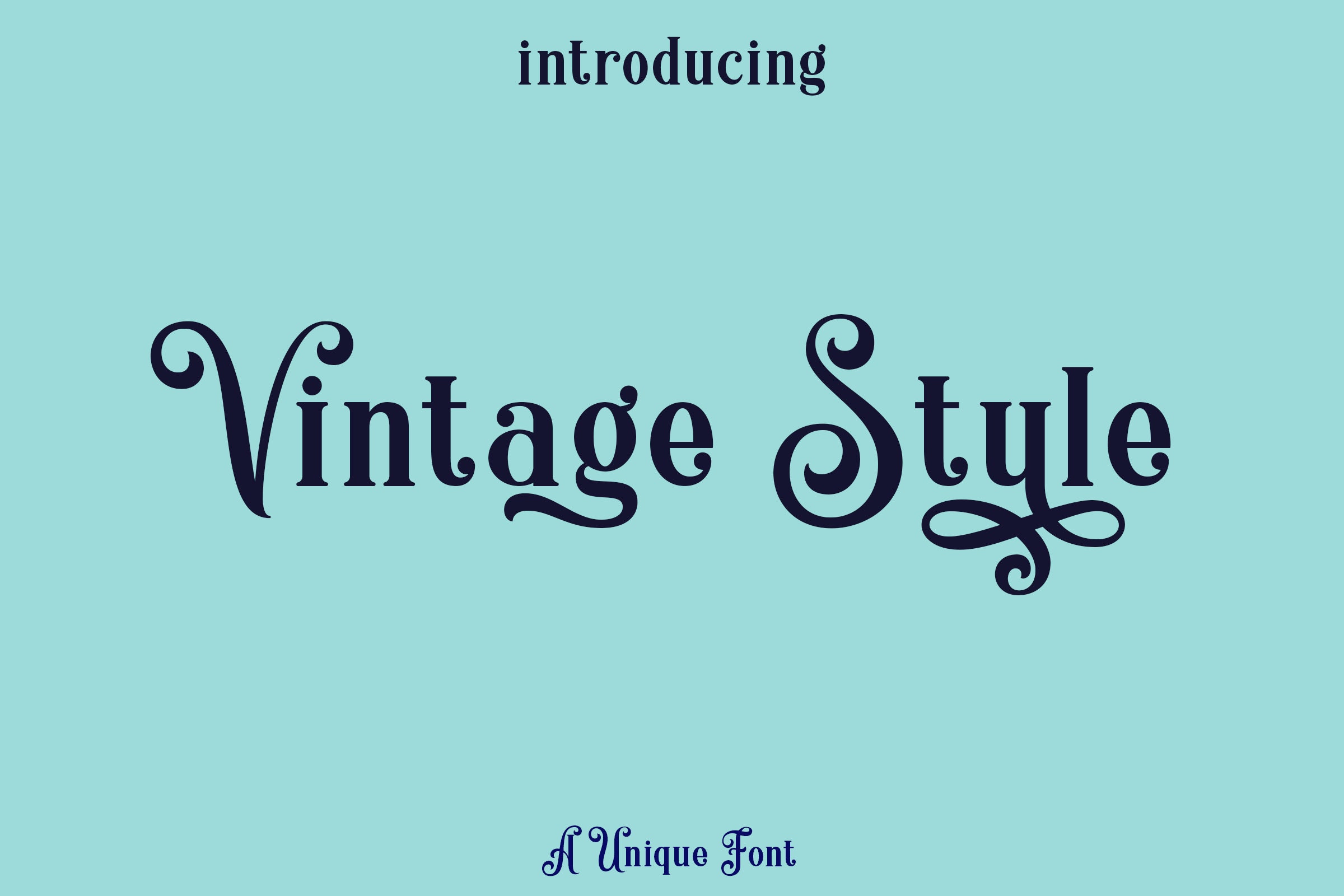 Retro Font Serif Rustic Font Font with Tails Swirls Bold Etsy