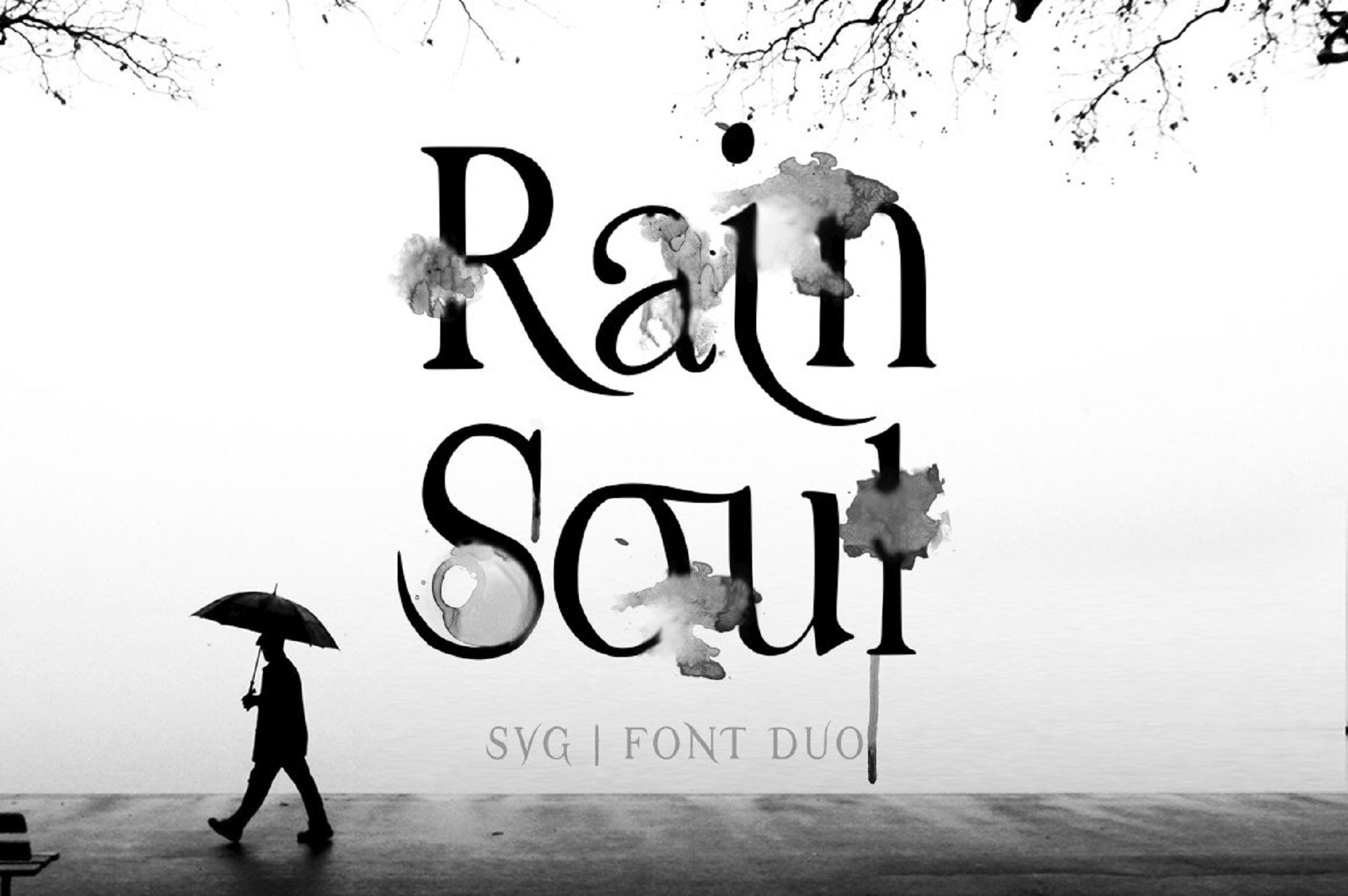 Rain Soul Font Handdrawn Font Watercolor Font Font Etsy