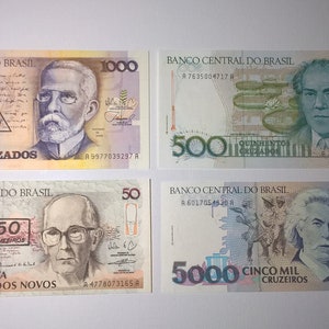 Brazil 5 Banknote. Brazilian 5 Reais Banknotes. Single Circulated Bill.  Brazil 5