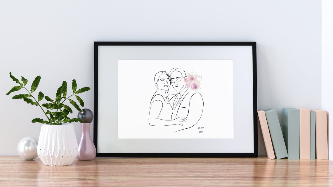 Frame Minimalism Personalised Picture Gift Etsy