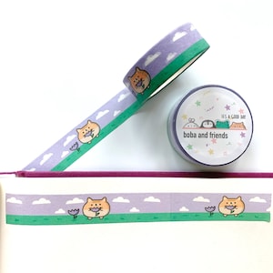 Kogi Washi Tape | cute corgi washi, cute stationery, pastel purple