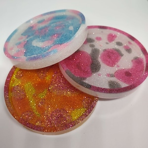 Lava Lamp Patterned Resin Coasters