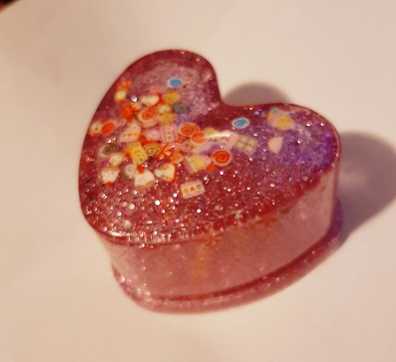 Pink Sweet Heart Shaped Trinket Box