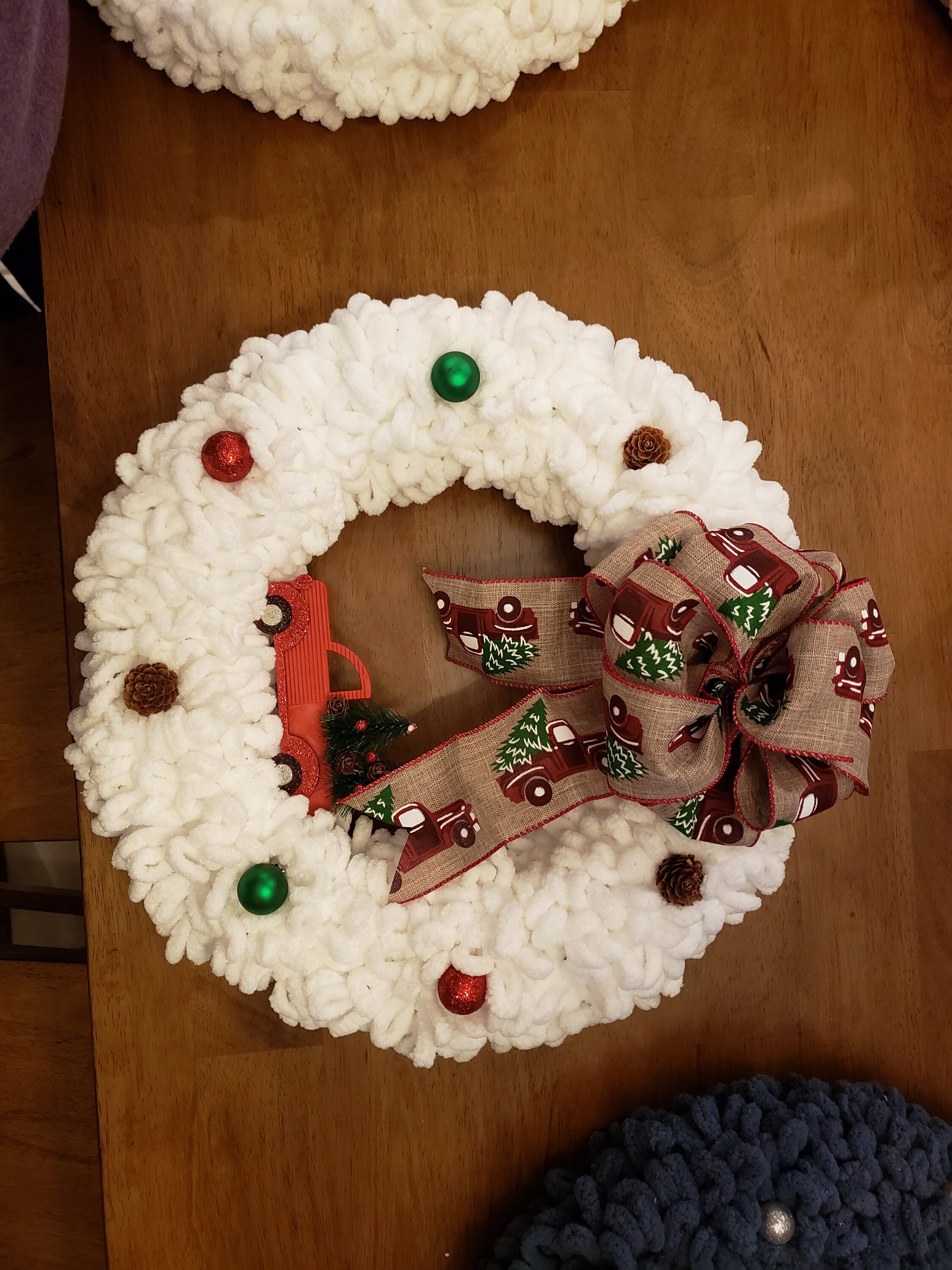 Loop Yarn Wreath Etsy