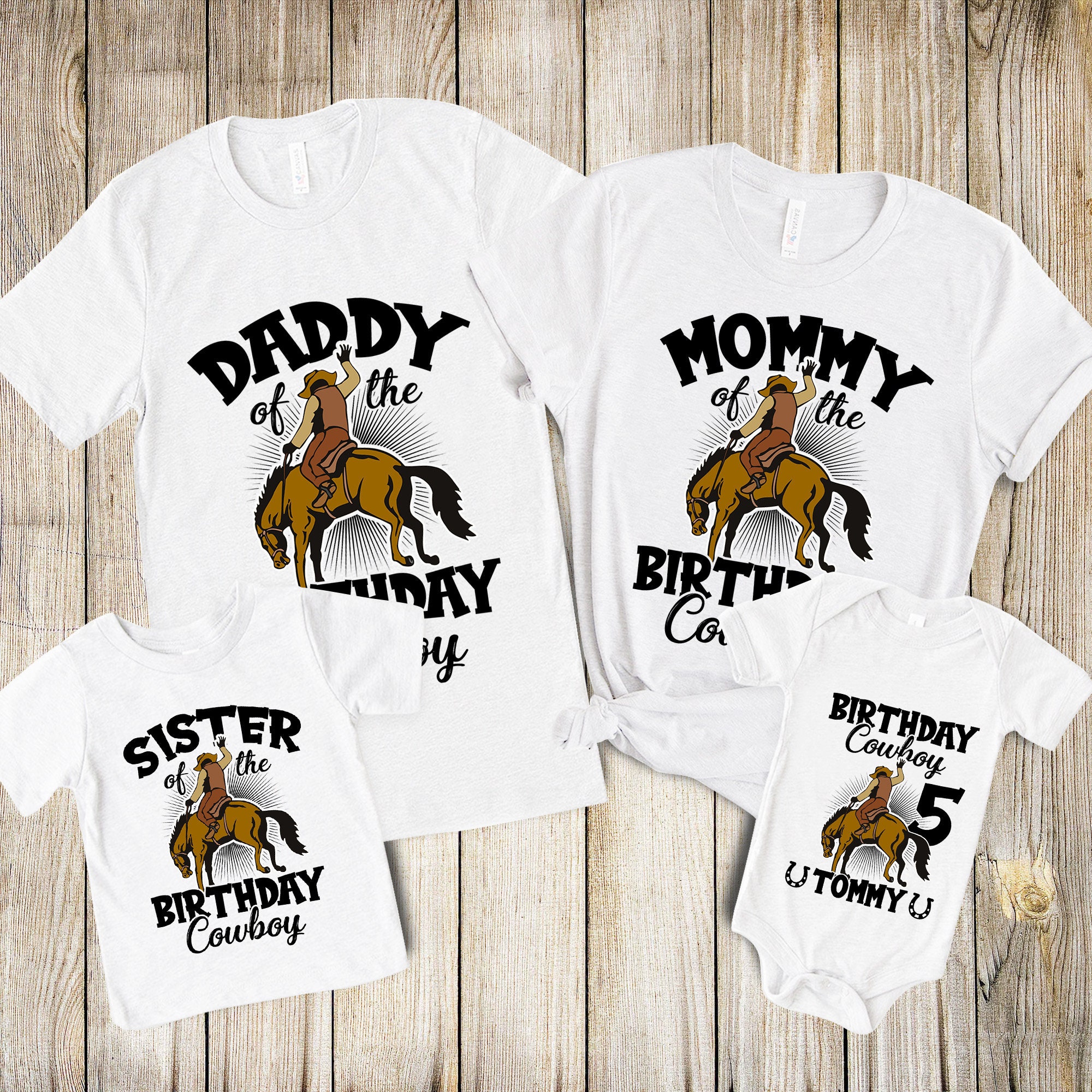 Cowboy Kids Rodeo Birthday ShirtFamily Matching Etsy