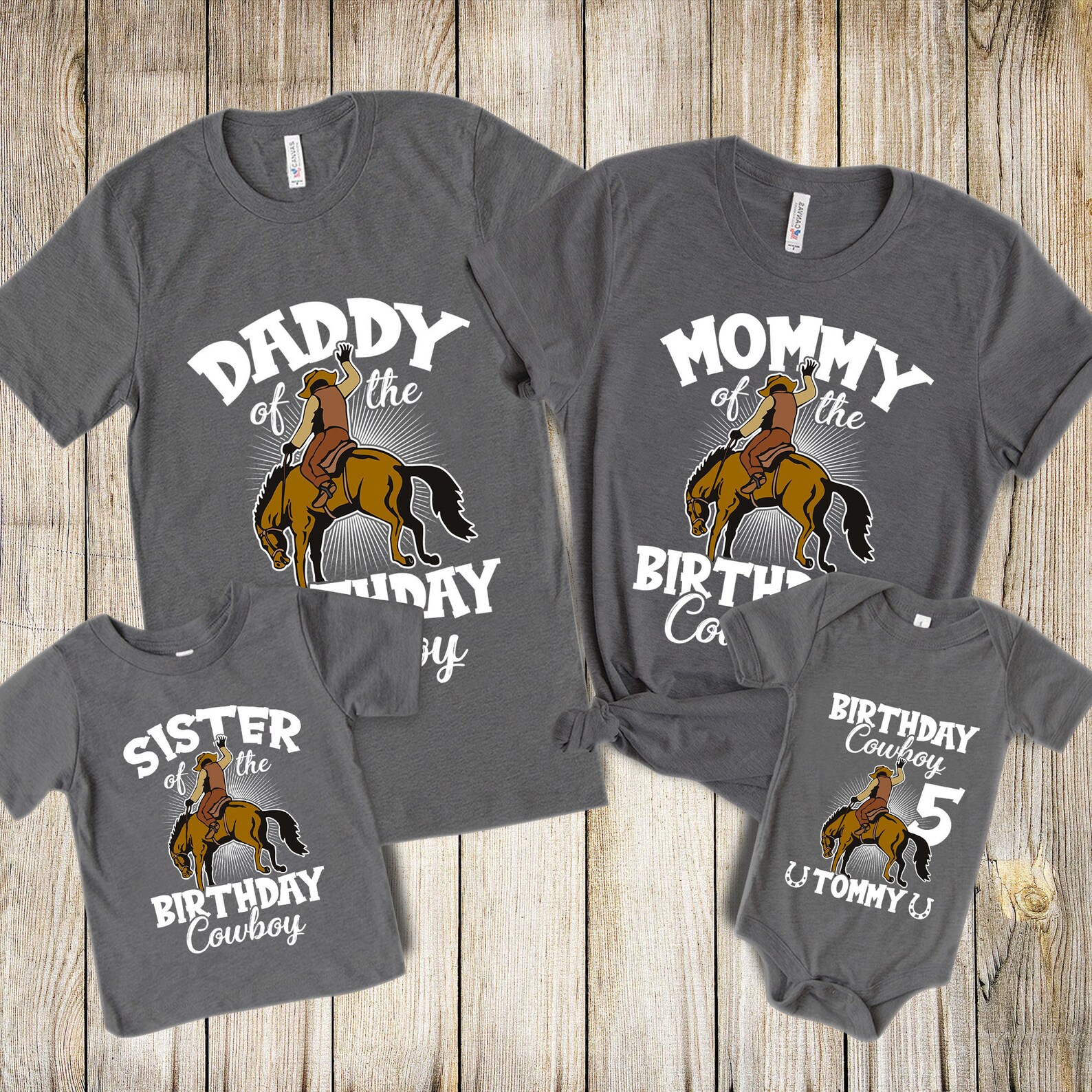 Cowboy Kids Rodeo Birthday ShirtFamily Matching Etsy
