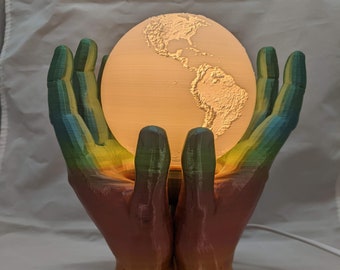 Got the whole world in his hands - Lamp - 3D printed home decor
