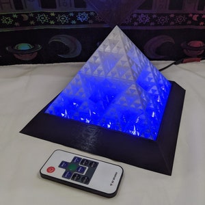 Fractal Pyramid Color Changing LED Lamp with Remote