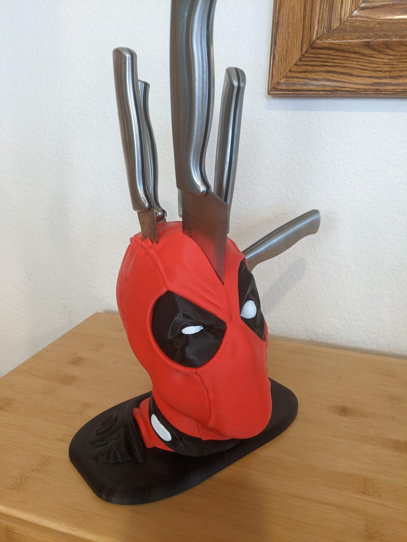 Deadpool Knife Block 3D Printed Etsy