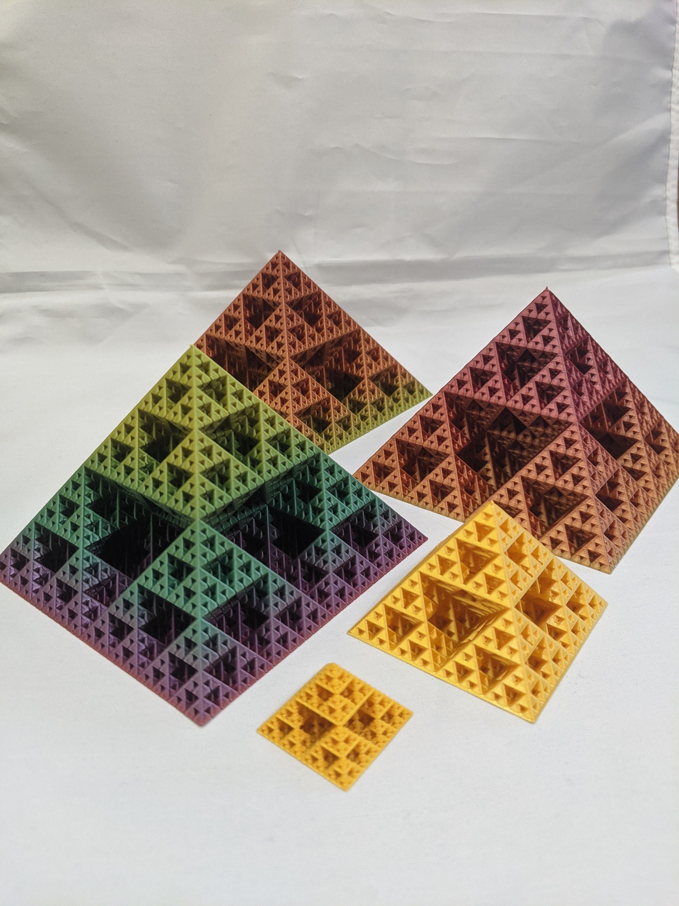 Fractal Pyramid / Sierpinski Triangle 3d Printed - Etsy