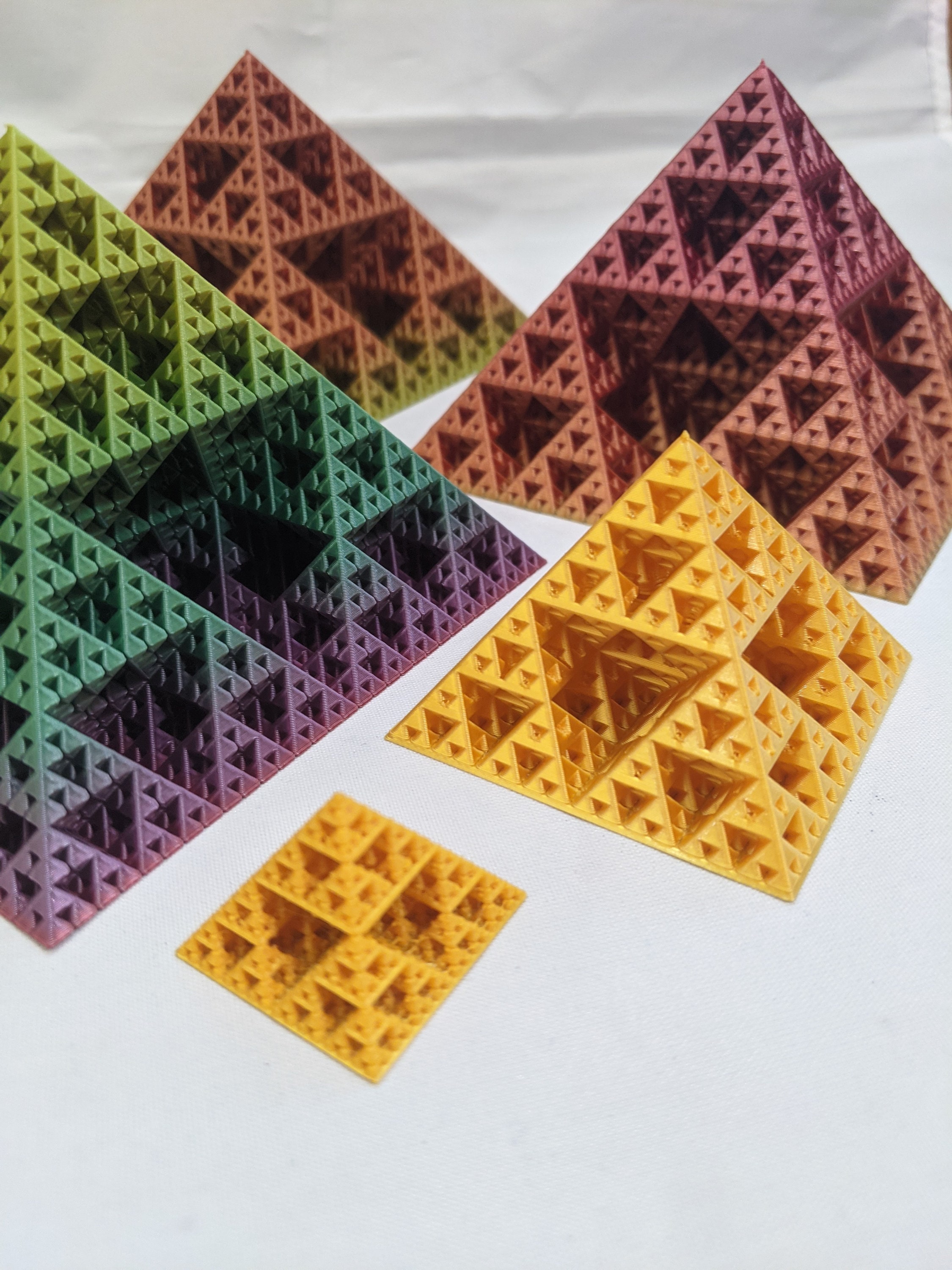 Fractal Pyramid / Sierpinski Triangle 3d Printed - Etsy