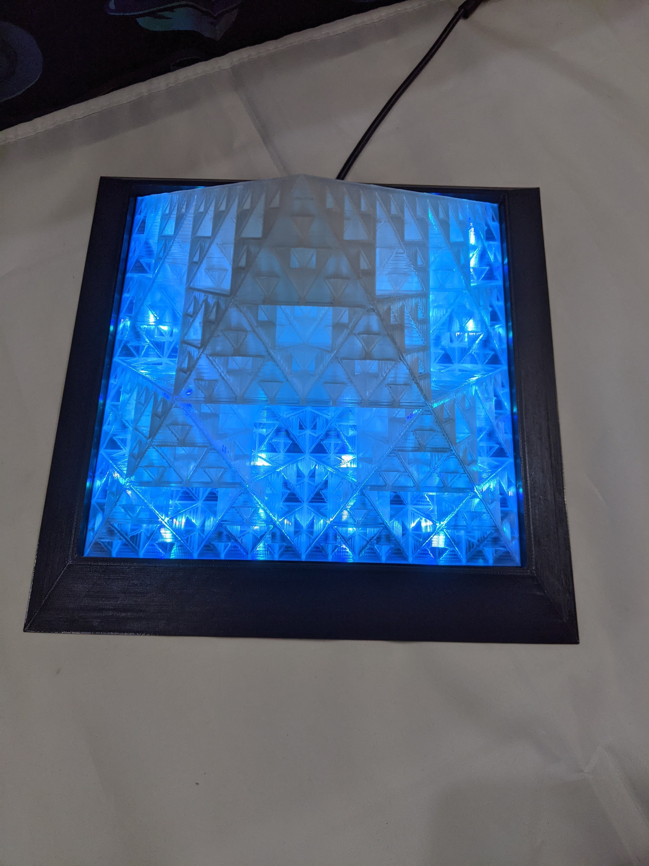 Fractal Pyramid Color Changing LED Lamp With Remote - Etsy