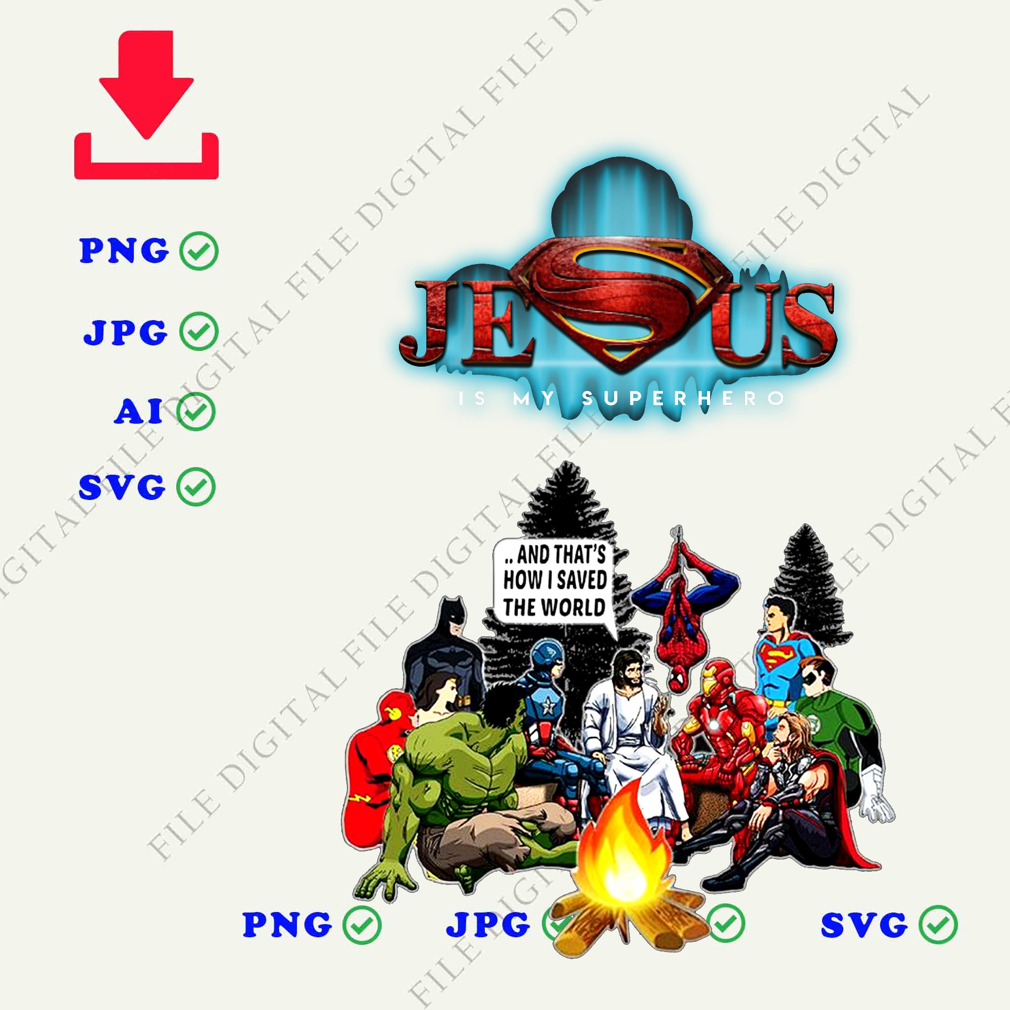 Jesus Is My Superhero And Thats How I Saved The World png | Etsy