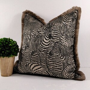 Leopard print pillows with fringe clearance
