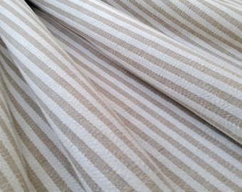 Striped Cotton Fabric By The Metre Blue Red Gold White For Curtains Blinds Soft furnishings Cushions