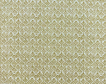 Ochre Gold Cotton Linen Fabric Soft Furnishings Cushions Blind Curtains Drapes