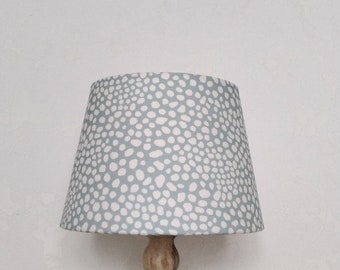 Abat-jour tambour bleu rose blanc
