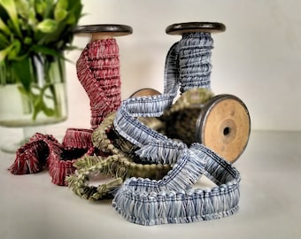 SOLO MUESTRAS - Bordes de flecos, lujo, cortinas, tapicería de cojines