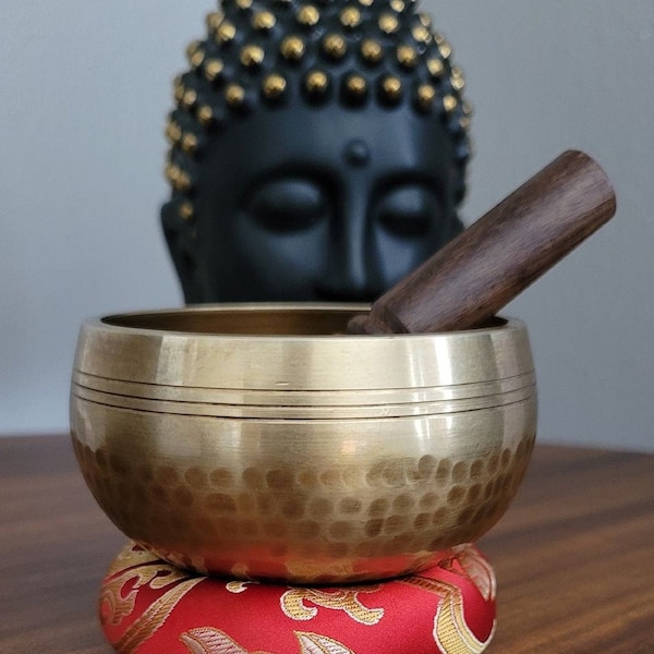 Tibetan Singing Bowl Set, Meditation Sound Bowl, Yoga Healing