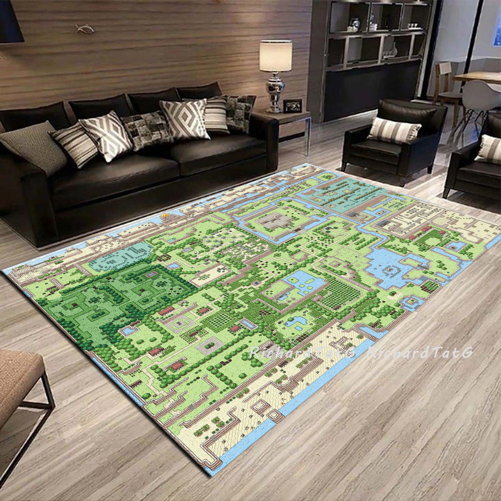 The legend of Zelda Link's Awakening full map Rug Game Etsy