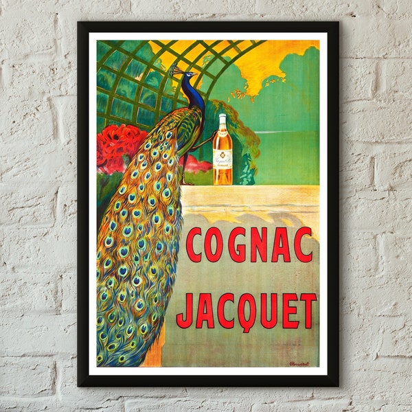 Cognac Jacquet Poster - Professionally Printed - Studio Quality Cognac Jacquet Alcohol Advertising Print