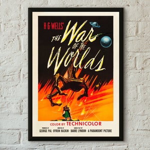 The War of the Worlds Movie Poster - Professionally Printed - Studio Quality The War of the Worlds Sci-Fi Print