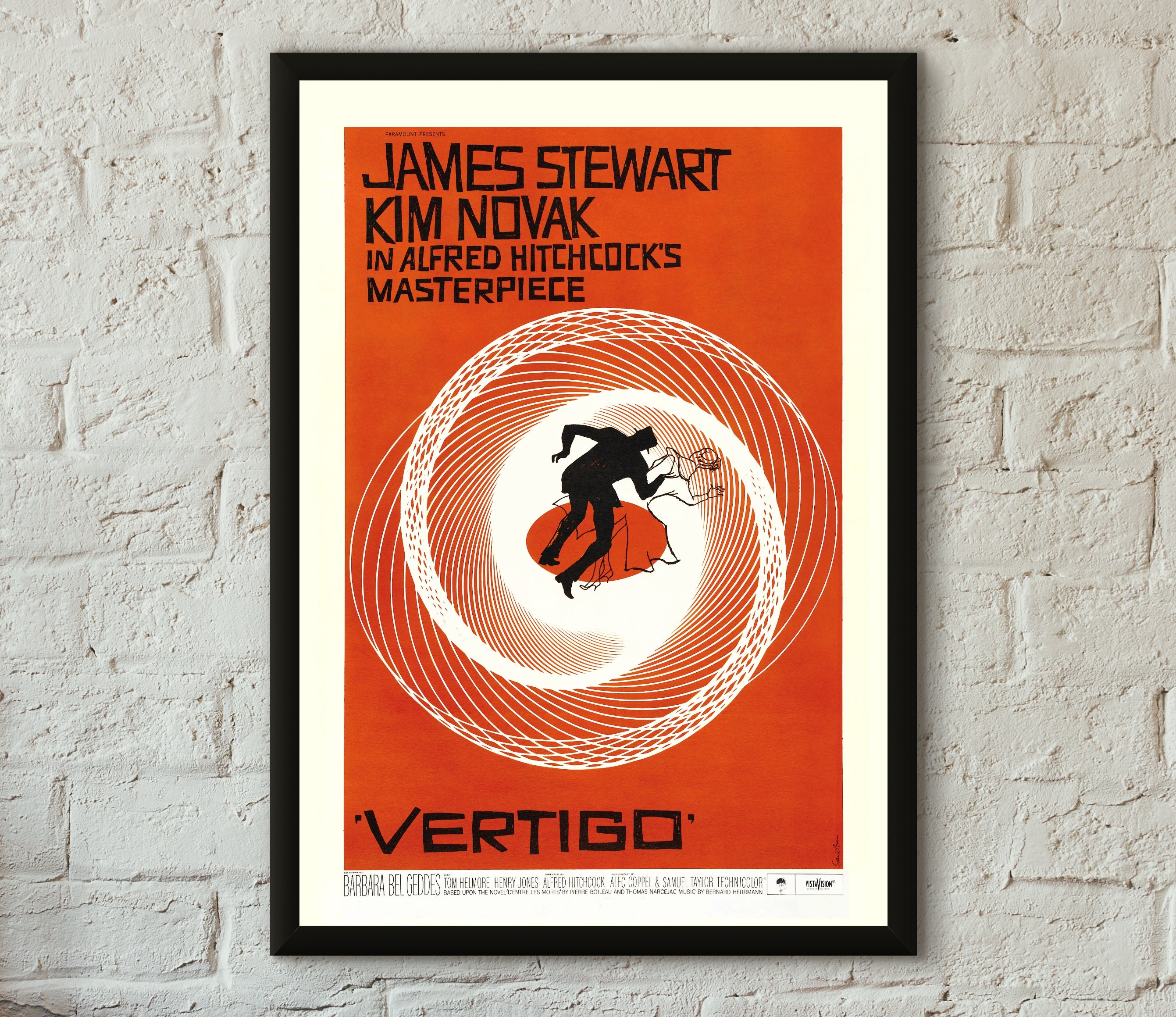 Discover Vintage Vertigo Movie Poster - Professionally Movie Poster