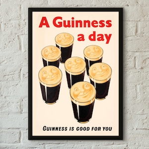 Guinness Advertising Poster - Professionally Printed - Studio Quality Guinness Print