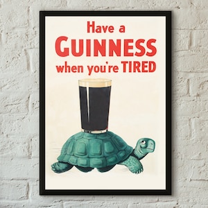 Guinness Advertising Poster - Professionally Printed - Studio Quality Guinness Print