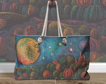 Oil Painted Pumpkin Patch Weekender Bag