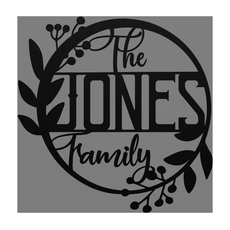 Family Gift Family Name Welcome Sign Wedding Sign Metal Wall Art Custom Last Name Signs l Personalized Metal Sign Housewarming Gift Black