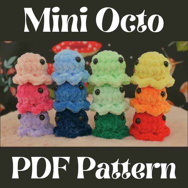 No Sew Mini Octopus Crochet Pattern | Beginner/Intermediate Amigurumi Tutorial