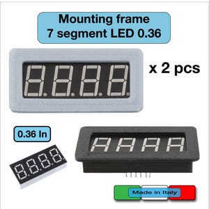0.36 inch 7-segment LED display mounting frame - Arduino Raspberri number digit frame case