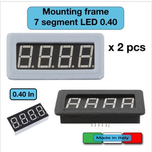 0.40 inch 7 segment LED display mounting frame - frame case number frame digits Arduino Raspberri
