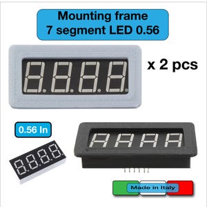 0.56 inch 7-segment LED display mounting frame - 5641AS Arduino Raspberri number digit frame case