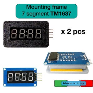 TM1637 0.36 inch 7-segment LED display mounting frame - Arduino Raspberri digit number frame protection box