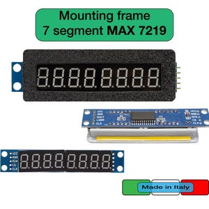 MAX7219 0.36 inch 7-segment LED display mounting frame - Arduino Raspberri digit number frame protection box