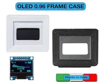 Frame case built-in LCD OLED 0.96" housing box protection Arduino Raspberry enclosure display 128x64