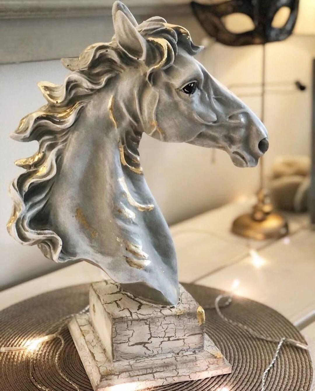 Horse Head Sculpture Statue Bust Custom 33 cm figurine Etsy