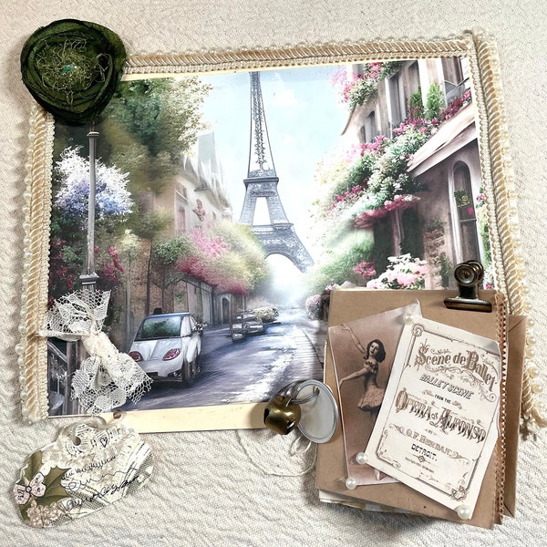 Made by my young granddaughters - Beautiful Paris Ballerina Mini-Journal Set