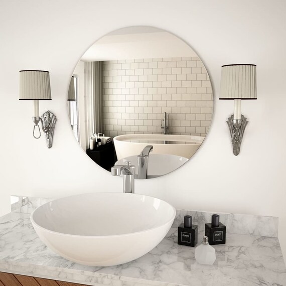 Wall Mirror Large Round Glass Bathroom Mirror Hallway Etsy UK