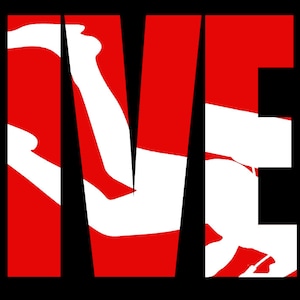 Puede incluir: Una silueta blanca de un buceador se superpone sobre un fondo rojo con la palabra "DIVER" en letras negras.