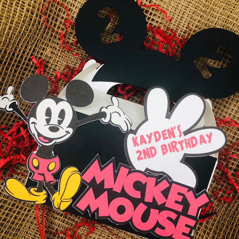 Personalized Mickey Mouse Party Treat Boxes Assorted