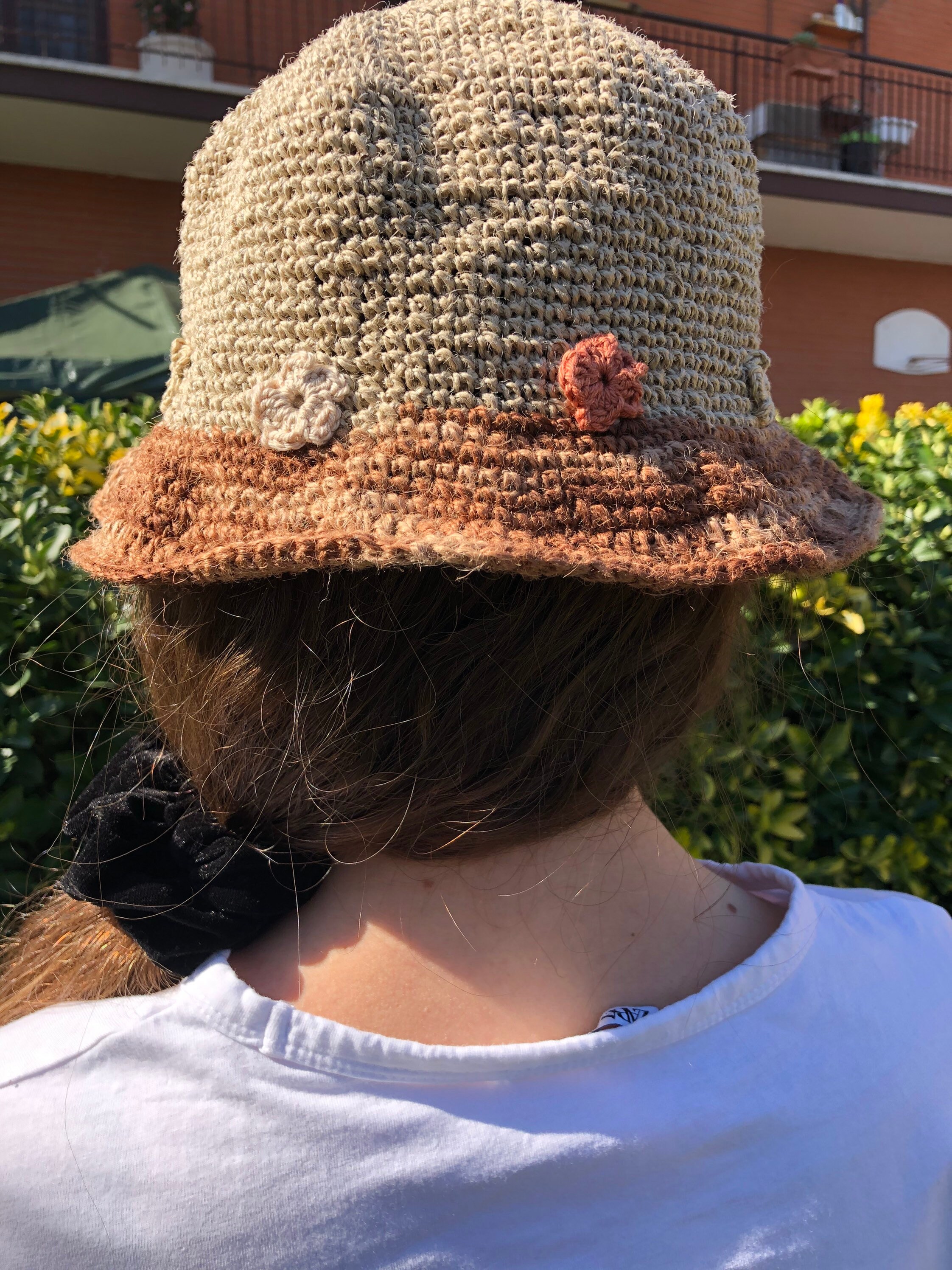 Crochet bucket hat jute spring/summer Etsy