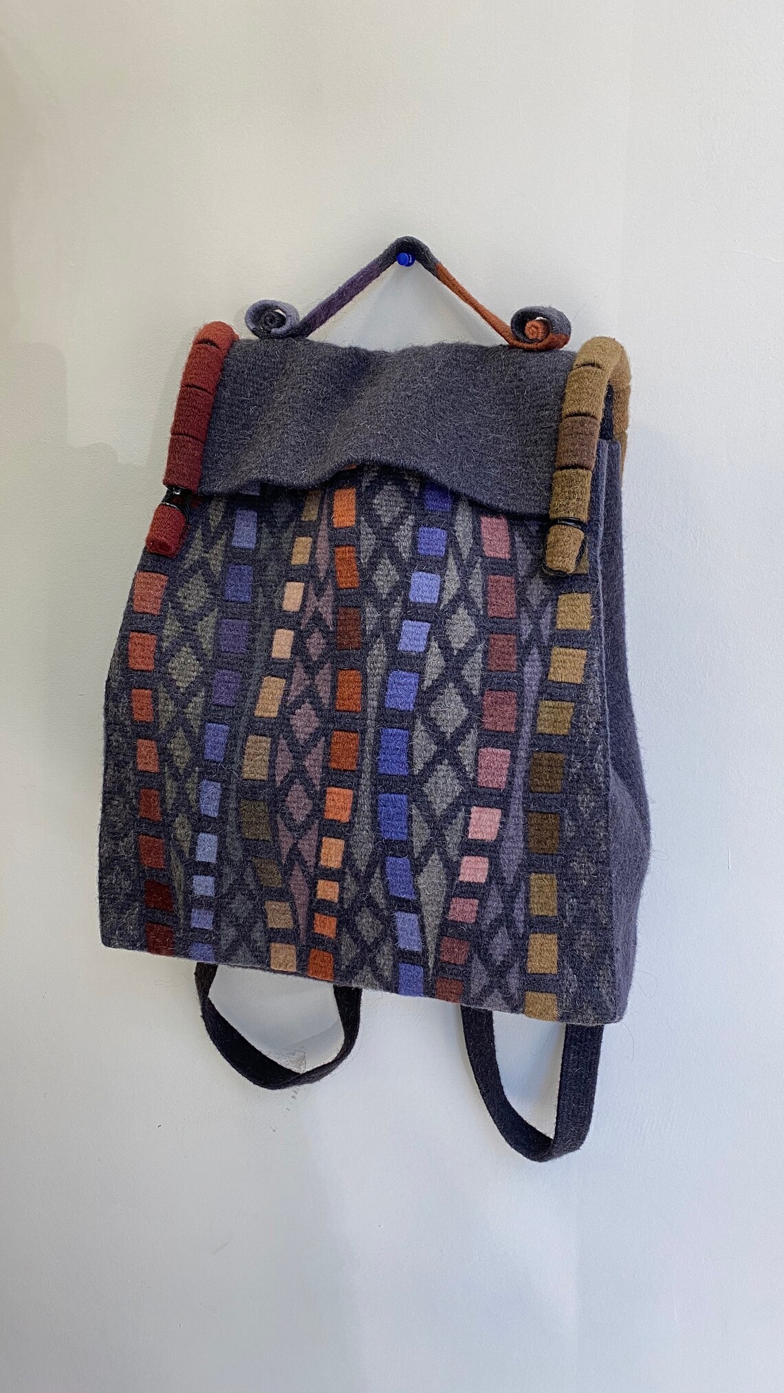 Tapestry Backpack Stylish Ethnic Bag Purple Backpack Etsy Canada