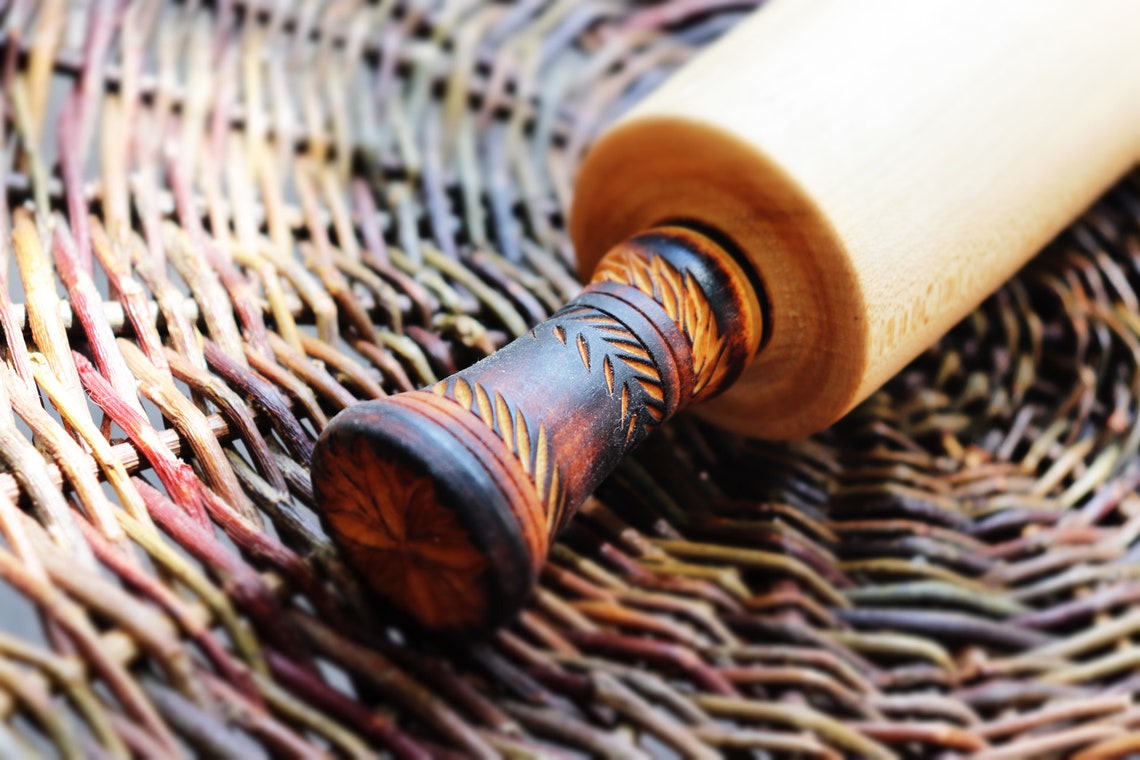 Wooden Dough Roller Carved Playdough Tools Baking Tool Etsy UK