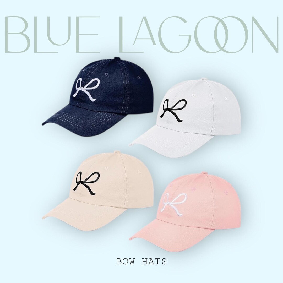 Bow Baseball Cap - Adjustable Back Strap - Etsy